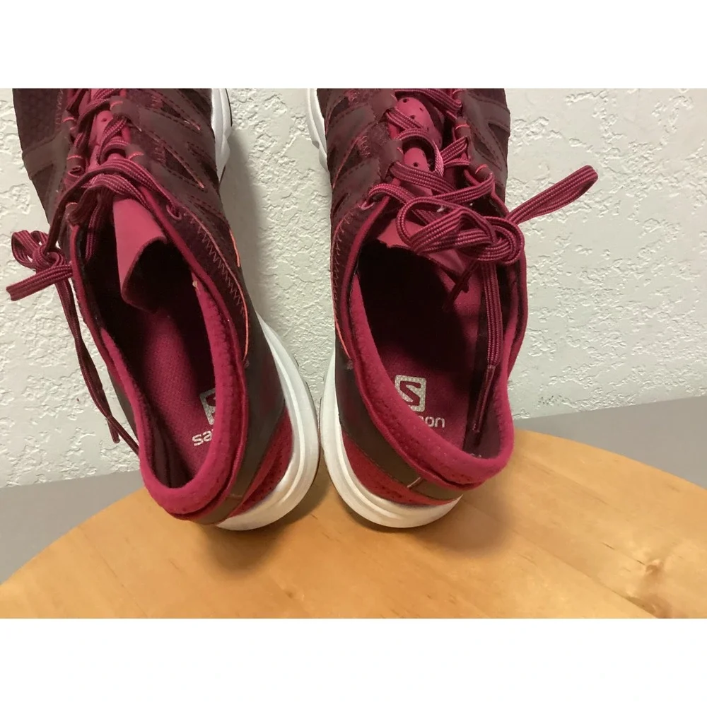Salomon Sonic Pro Womens Running Shoes Size 9 Sangria Pink Trail Athletic 392039